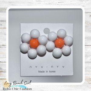 White Daisy Floral Earrings